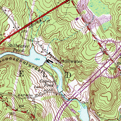 Topographic Map of Stillwater, RI