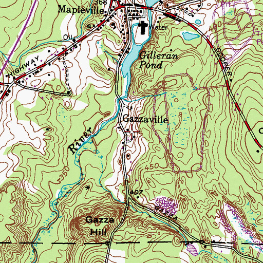 Topographic Map of Gazzaville, RI