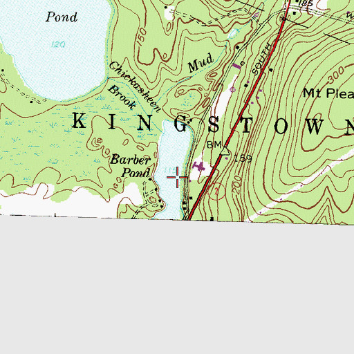 Topographic Map of Barber Pond, RI