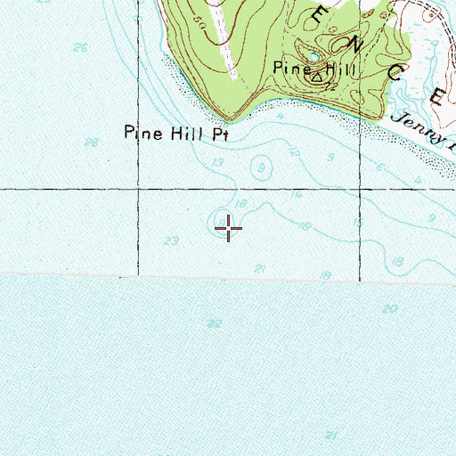 Topographic Map of Johnson Ledge, RI