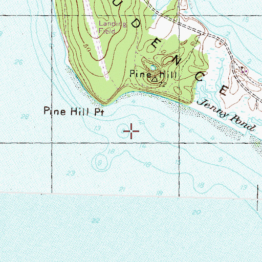 Topographic Map of Pine Hill ledge, RI