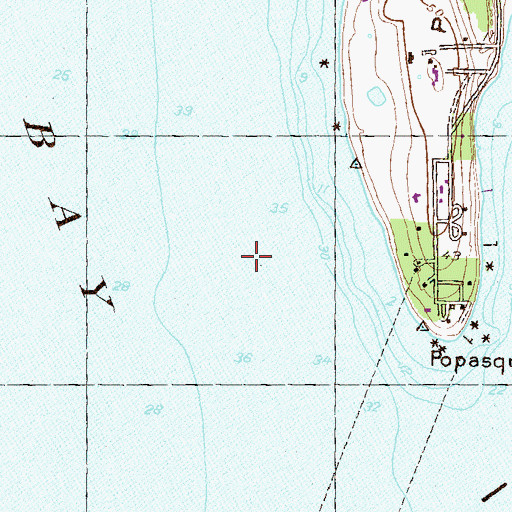 Topographic Map of Entrance Channel, RI
