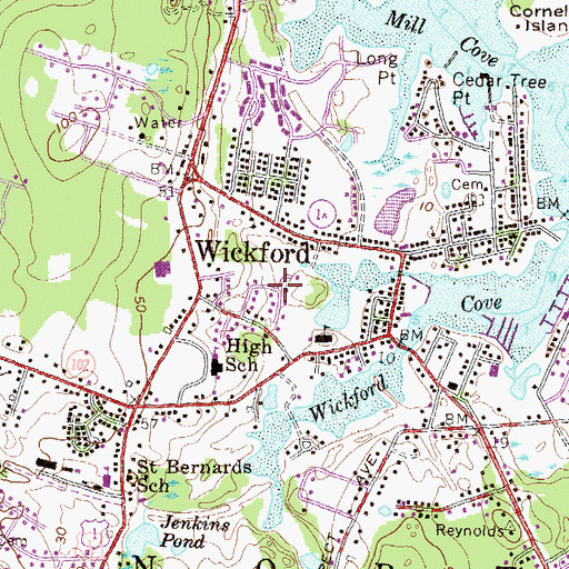 Topographic Map of WKFD, RI