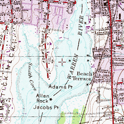 Topographic Map of Upper Middle Ground, RI