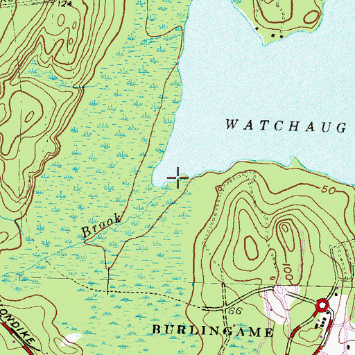 Topographic Map of Perry Healy Brook, RI