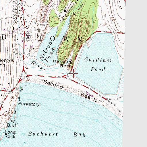 Topographic Map of Maiford River, RI