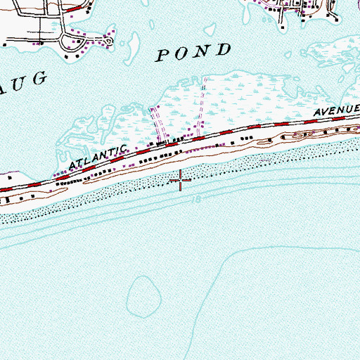 Topographic Map of Atlantic Beach, RI