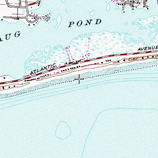Topographic Map of Atlantic Beach, RI