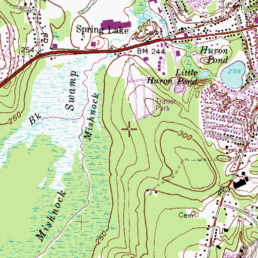 Topographic Map of Kent County, RI
