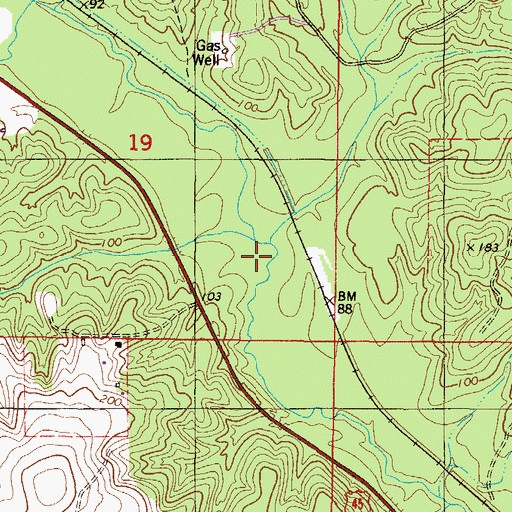 Topographic Map of Long Branch, AL