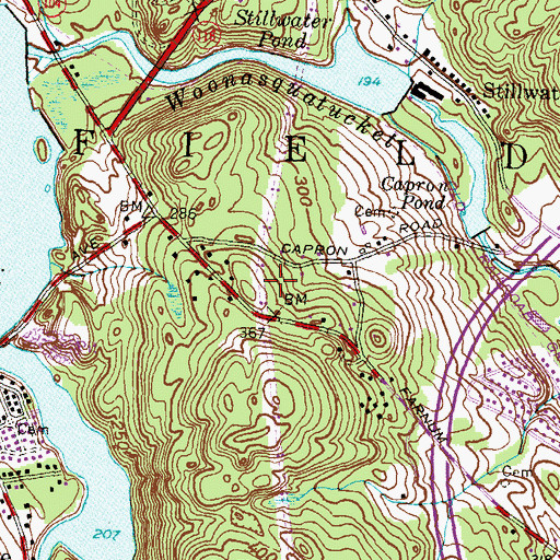 Topographic Map of Town of Smithfield, RI