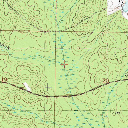 Topographic Map of Long Branch, AL