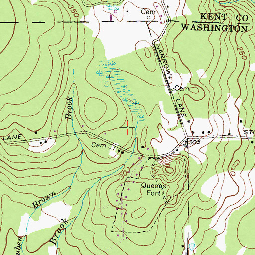 Topographic Map of State of Rhode Island and Providence Plantations, RI
