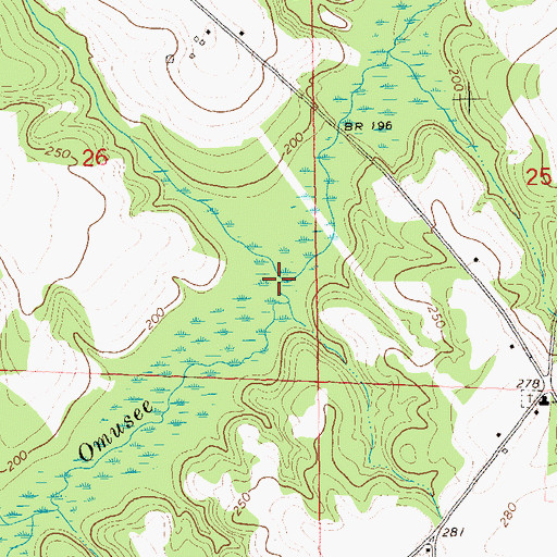 Topographic Map of Long Branch, AL