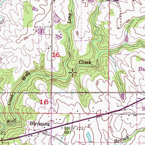 Topographic Map of Long Branch, AL