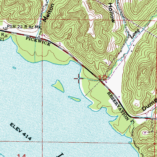 Topographic Map of Long Branch, AL