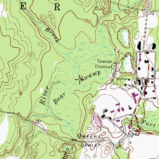 Topographic Map of Bear Swamp, RI