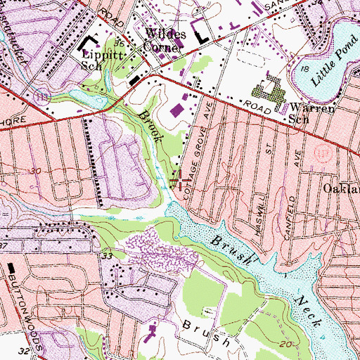 Topographic Map of Warwick, RI