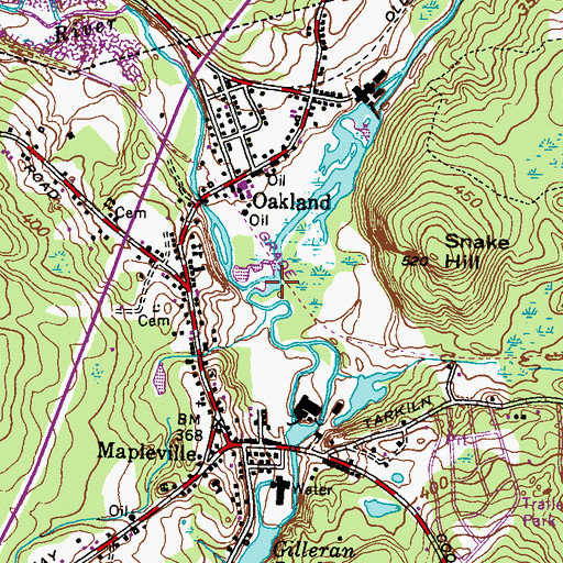 Topographic Map of Chepachet River, RI