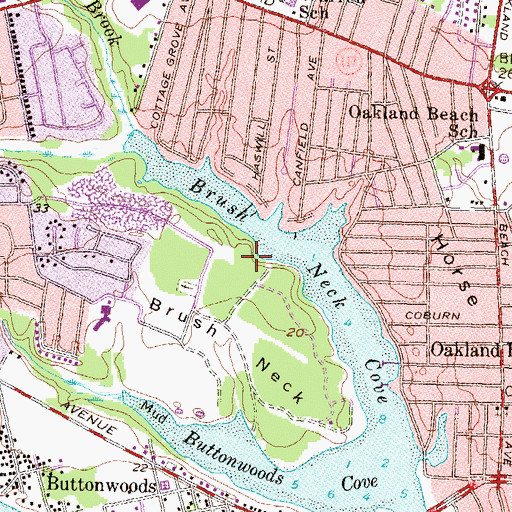 Topographic Map of Flat Cove (historical), RI