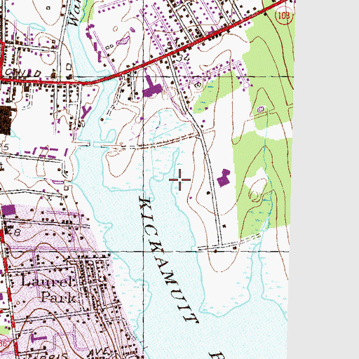 Topographic Map of Town of Warren, RI