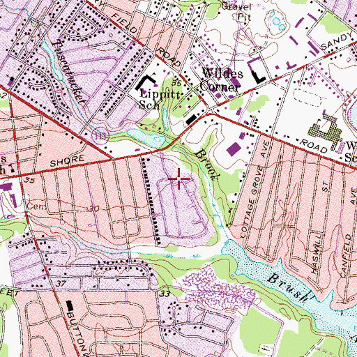 Topographic Map of City of Warwick, RI