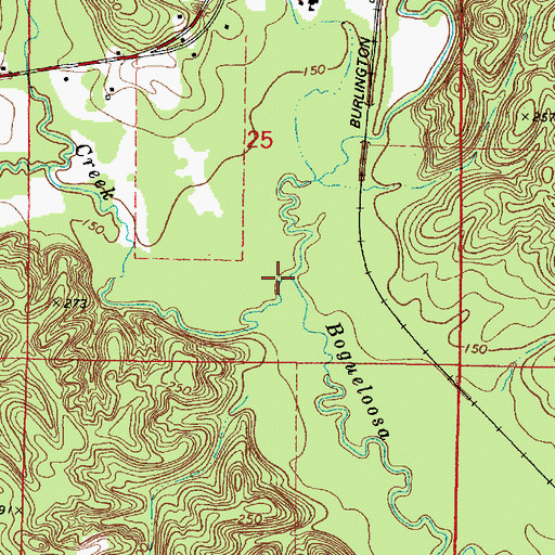 Topographic Map of Long Creek, AL