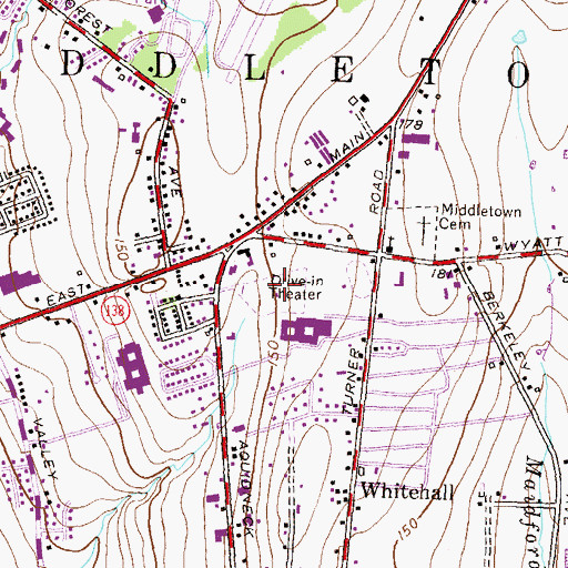 Topographic Map of Town of Middletown, RI