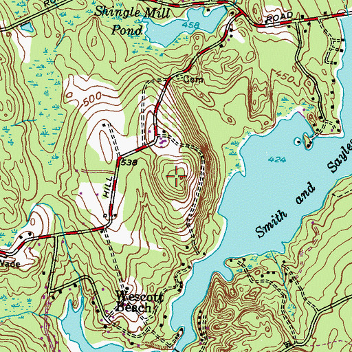 Topographic Map of Town of Glocester, RI