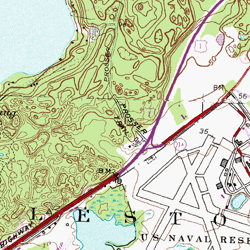 Topographic Map of Town of Charlestown, RI