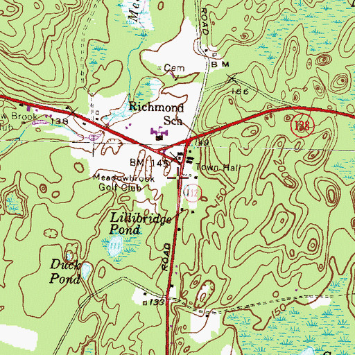 Topographic Map of Town of Richmond, RI