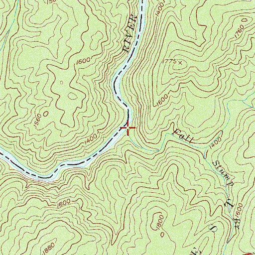 Topographic Map of Fall Creek, SC