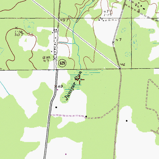 Topographic Map of Juniper Run, SC