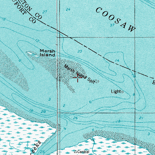 Topographic Map of Marsh Island Spit, SC