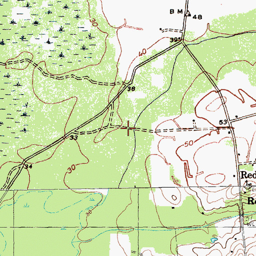 Topographic Map of Savannah Creek, SC
