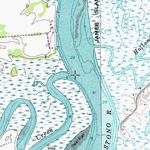 Topographic Map of Abbapoola Creek, SC