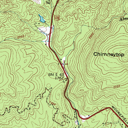 Topographic Map of Abner Creek, SC