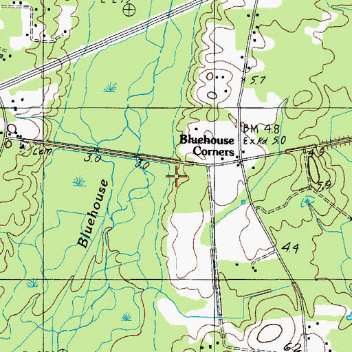 Topographic Map of Abraham Church, SC