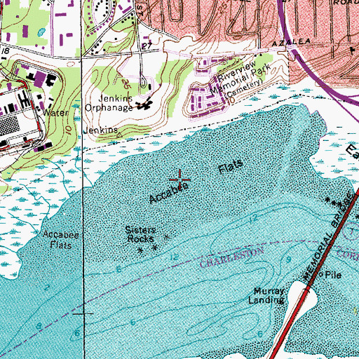 Topographic Map of Accabee Flats, SC
