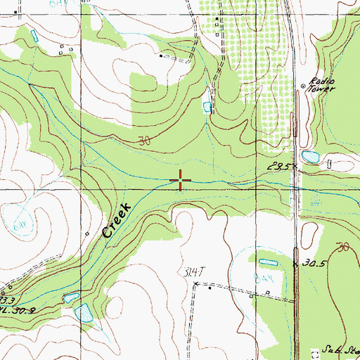Topographic Map of Adams Branch, SC