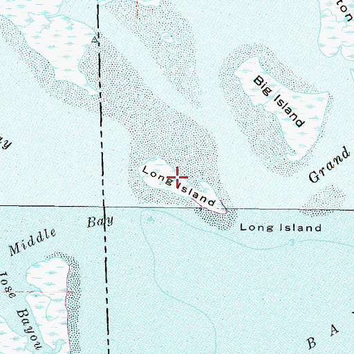 Topographic Map of Long Island, AL