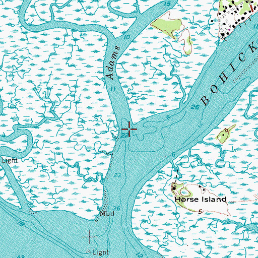 Topographic Map of Adams Creek, SC