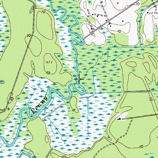 Topographic Map of Adams Run, SC