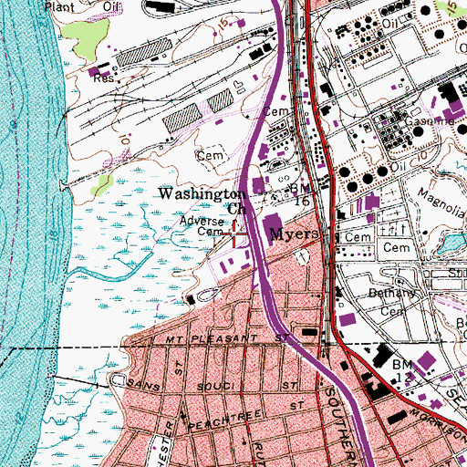 Topographic Map of Adverse Cemetery, SC