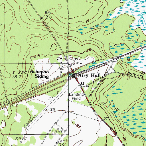 Topographic Map of Airy Hall, SC