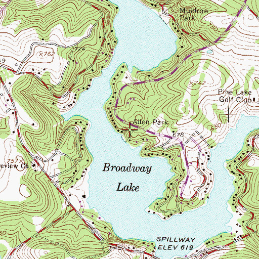 Topographic Map of Allen Park, SC