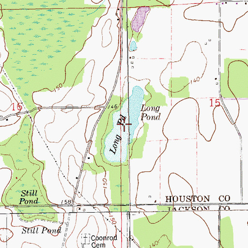 Topographic Map of Long Pond, AL