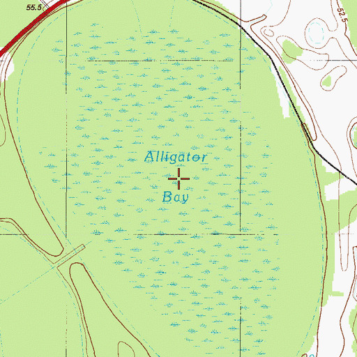 Topographic Map of Alligator Bay, SC