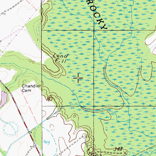 Topographic Map of Alligator Branch, SC
