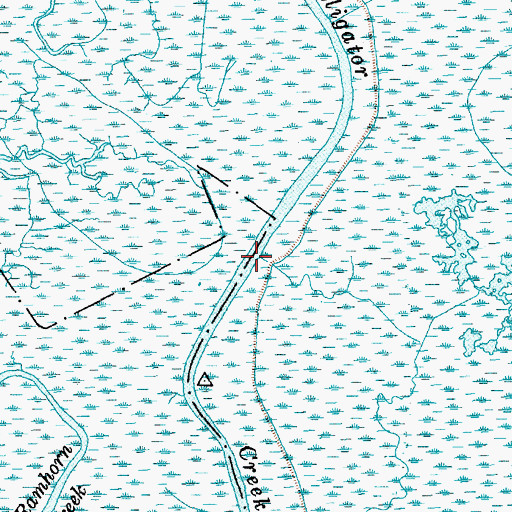 Topographic Map of Alligator Creek, SC
